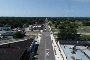 Completed construction of Broadway Avenue.
