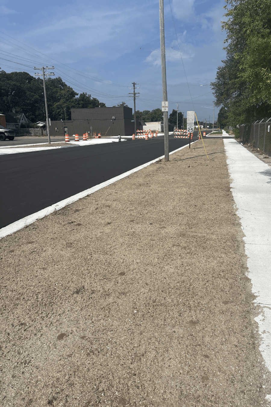 Road reconstruction completed.
