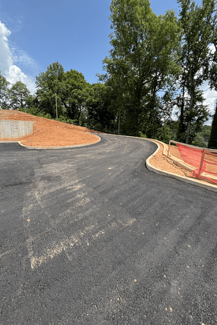 Ongoing golf course parking lot construction.