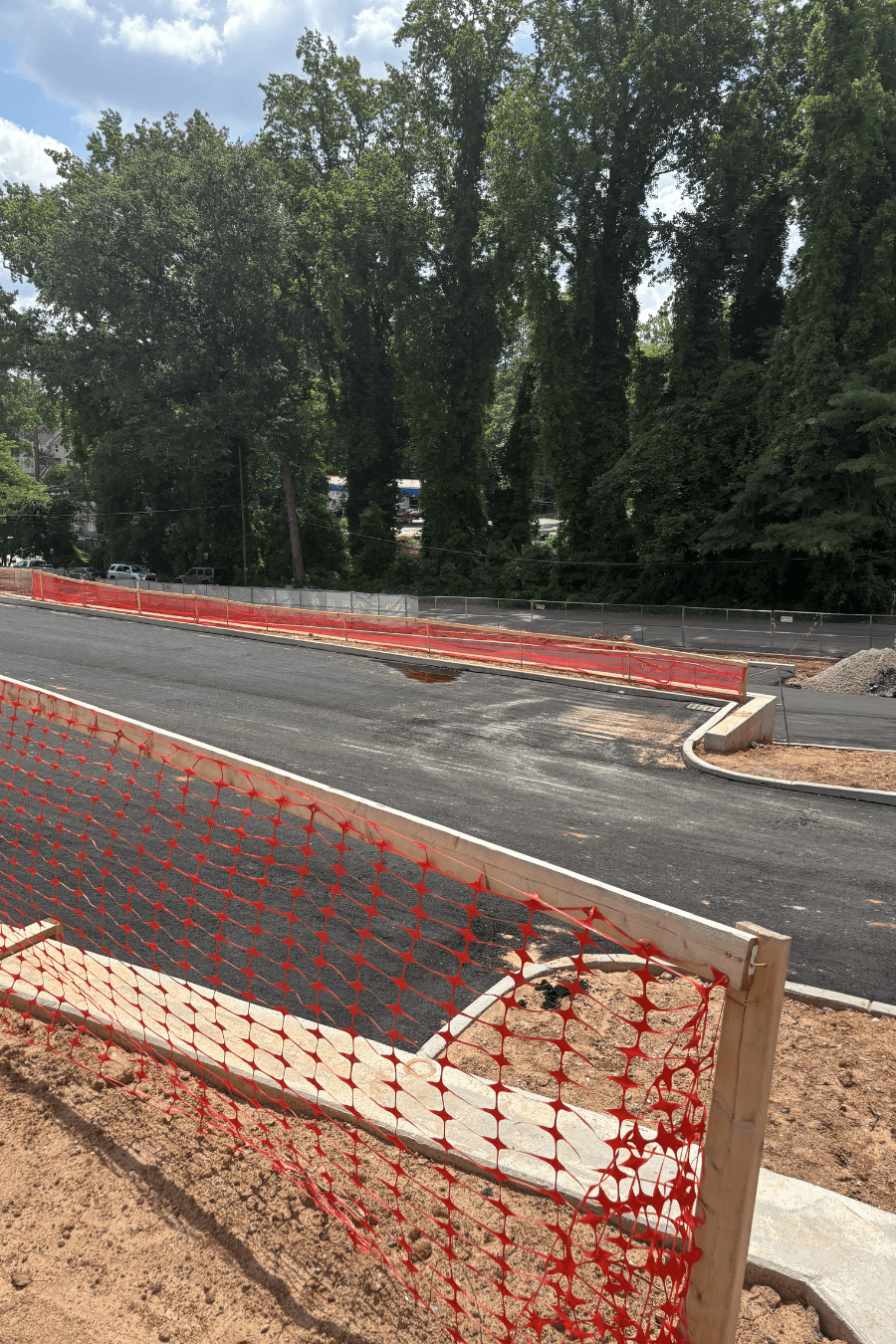 Construction underway on project site.