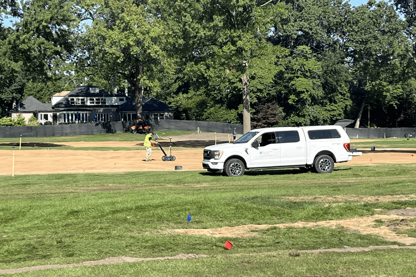 GPR Technician scanning subsurface utilities.