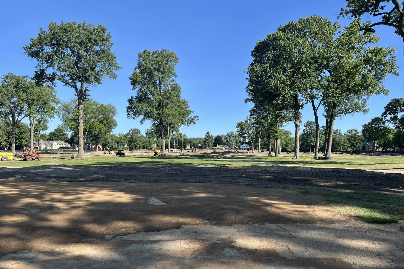 Detroit golf course under construction.