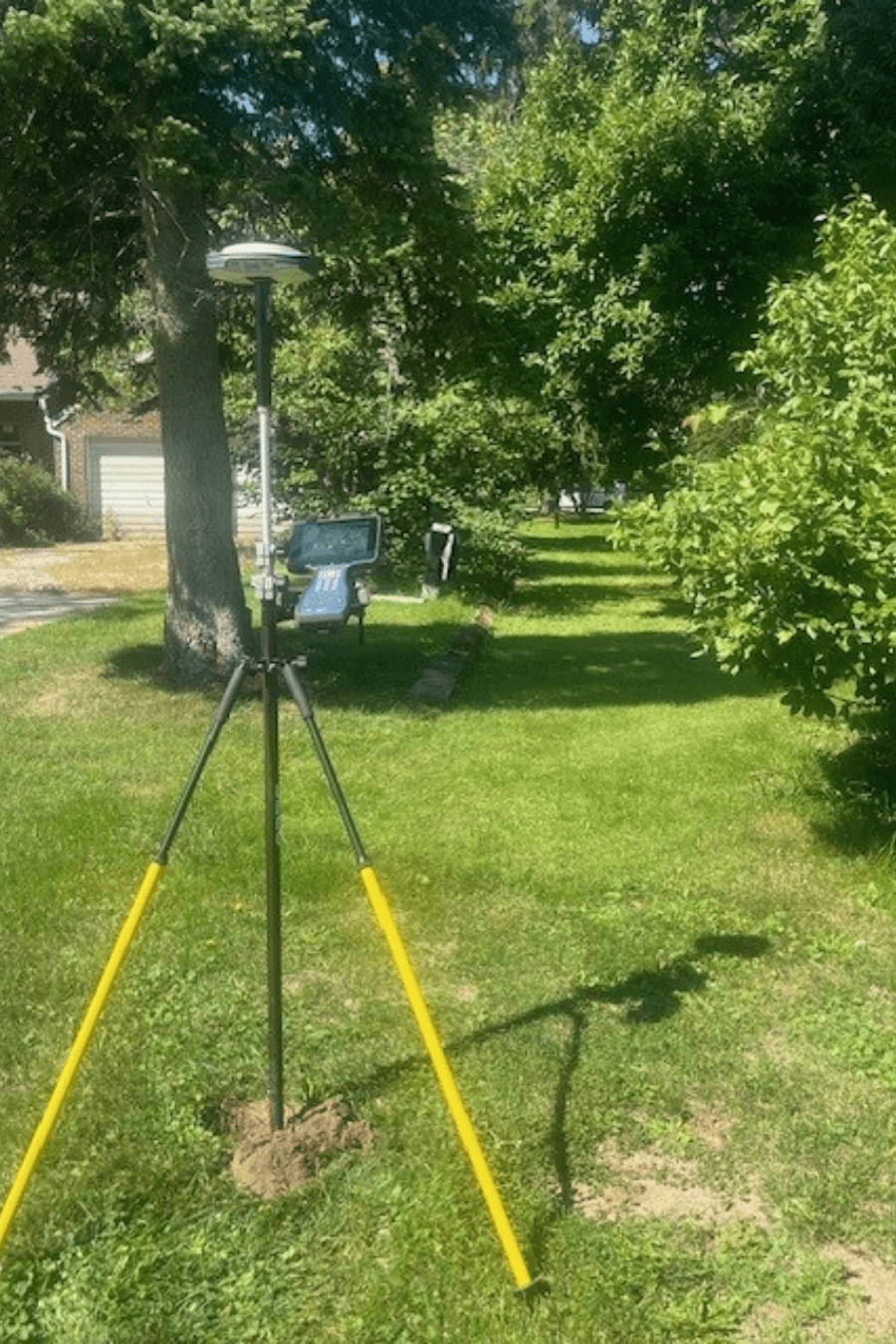 Land surveying equipment on the Midwest Shooting Center site.