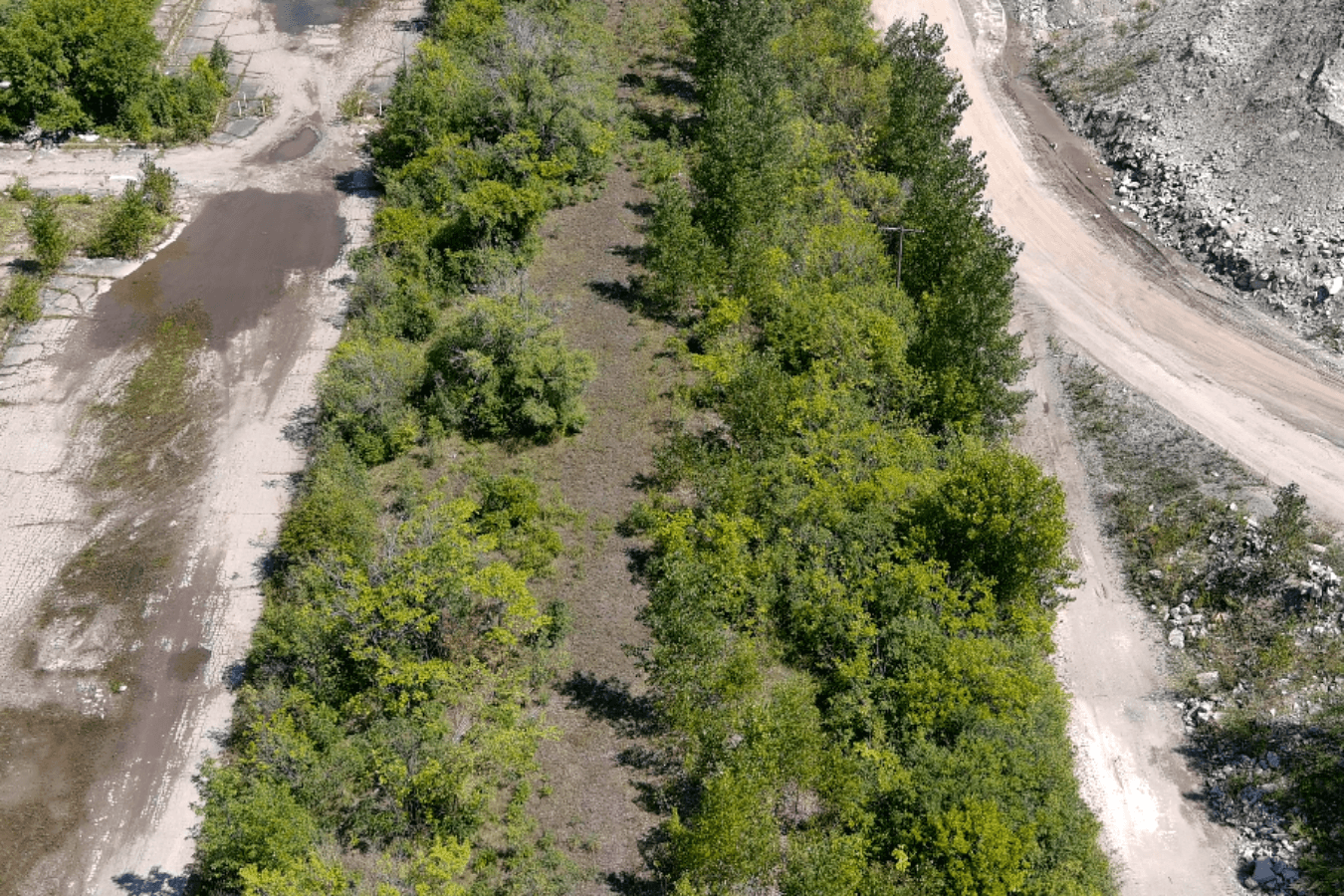 Drone image of project area.